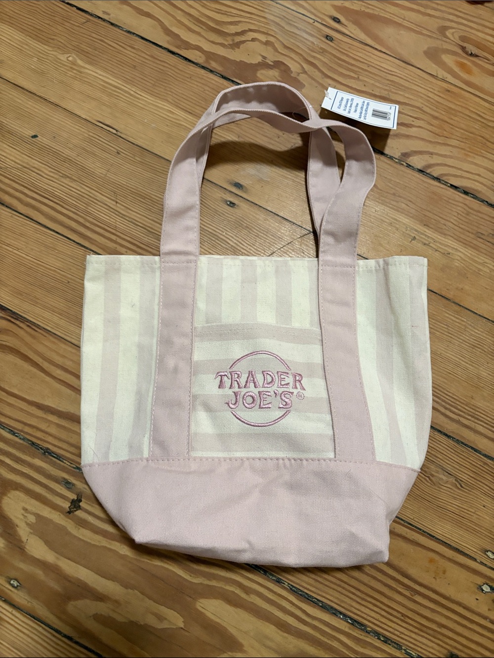 Trader Joe’s Pink Stripe Tote Bag